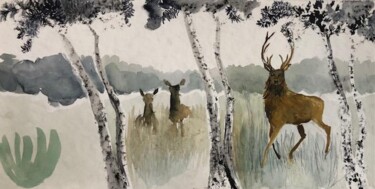 Disegno intitolato "Apparition" da Lydia Morano, Opera d'arte originale, Acquarello