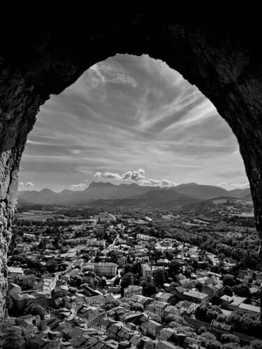 Printmaking titled "Au pied du Vercors " by Denis Larzul, Original Artwork, Digital Print