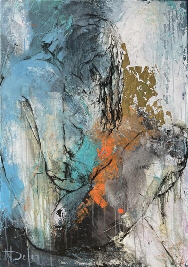 Collages getiteld "Besoin de sérénité" door Ndefer, Origineel Kunstwerk, Acryl
