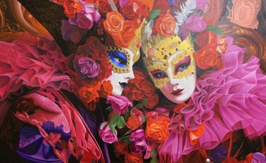 绘画 标题为“Misteri Veneziani” 由Lydia Meriaux, 原创艺术品, 丙烯