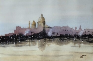 Desenho intitulada "Venise" por Laurent Lancry, Obras de arte originais, Aquarela