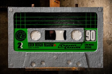 Painting titled "EBR GREEN 90 AUDIO…" by Xoual, Original Artwork, Acrylic