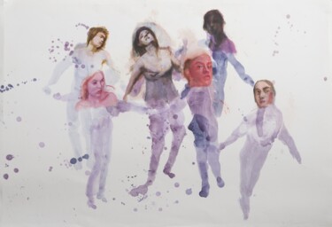 Рисунок под названием "La Danse" - Denis Orhant, Подлинное произведение искусства, Масло
