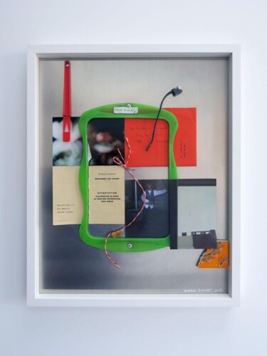 Collages getiteld "Que restera-t-il ?…" door Arnaud Bodaire, Origineel Kunstwerk, Aluminium