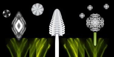 Photography titled "Cosmic Garden Light…" by Mercedes  Parodi, Original Artwork, Digital Print