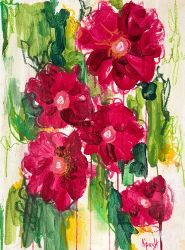 "Flowers" başlıklı Tablo Anastasiya Krokhmal ( Art Kroha) tarafından, Orijinal sanat, Akrilik