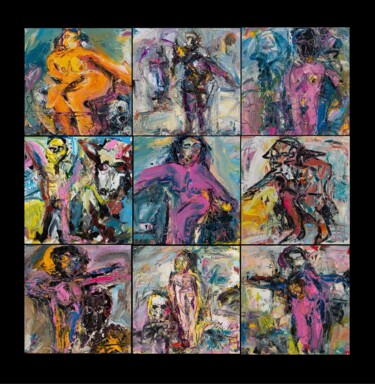 Peinture intitulée "HETEROCHRONIA" par Cy Pavel, Œuvre d'art originale, Huile