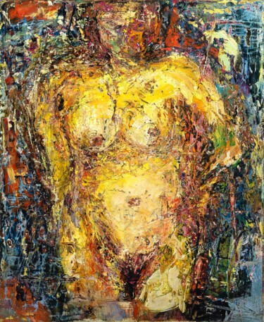 Peinture intitulée "HERMIONE. ( série d…" par Cy Pavel, Œuvre d'art originale, Tissu