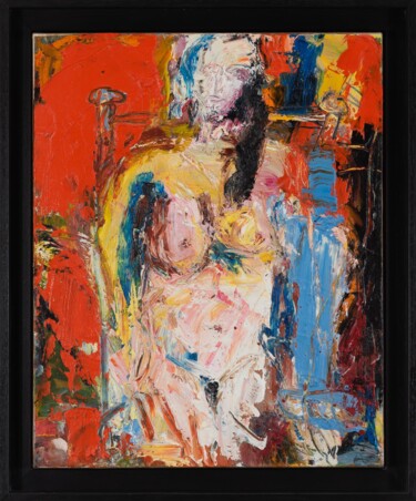 Peinture intitulée "PORTRAIT DOUBLE.  (…" par Cy Pavel, Œuvre d'art originale, Acrylique