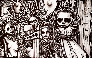 Drawing titled "Dell CIDisaster" by Milto Sideris, Original Artwork, Marker