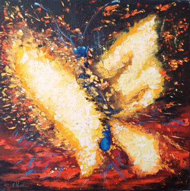 Fire Butterfly - Soul on Fire. 绘画 标题为“Fire Butterfly - So…” 由Zina Vysota, 原创艺术品, 油 安装在木质担架架上