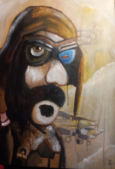 Peinture intitulée "Zapviator" par Domenico Nisi, Œuvre d'art originale, Acrylique Monté sur Panneau de bois