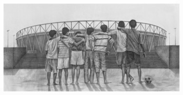 Playgrounds are the place for endless exploration Drawing titled "Playgrounds are the…" by Manish Solanki, Original Artwork, Charcoal