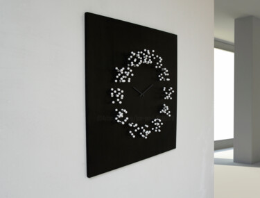 MOCAP (blackwhite) illusionistic wall clock/wallsculpture Design titled "MOCAP (blackwhite)…" by Jan Paul, Original Artwork, Accessories