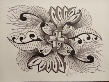 Dibujo titulada "Just my Imagination" por Miguel Marques, Obra de arte original, Tinta
