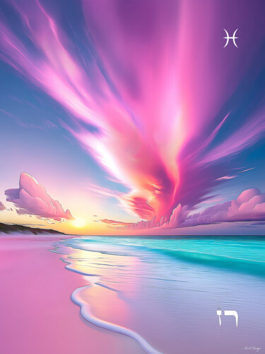 Double Light: Dawn of the Gemini Digital Arts titled "Double Light: Dawn…" by Asnat Unnger, Original Artwork, AI generated image