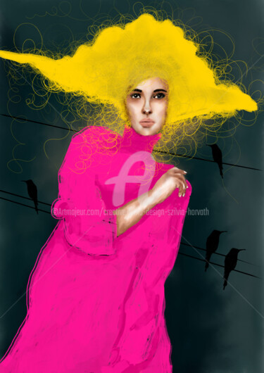 Lightning in My Mind 「Lightning in My Mind」というタイトルの絵画 Creative Hand Design Szilvia Horváthによって, オリジナルのアートワーク, デジタル絵画