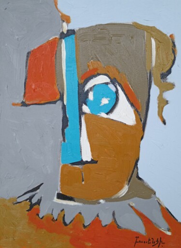 Fragmented Gaze Картина под названием "Fragmented Gaze" - Artyom Basenci, Подлинное произведение искусства, Масло Установлен на Деревянная р…