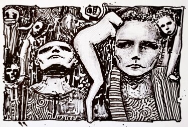 Drawing titled "Don't sit on me" by Milto Sideris, Original Artwork, Marker