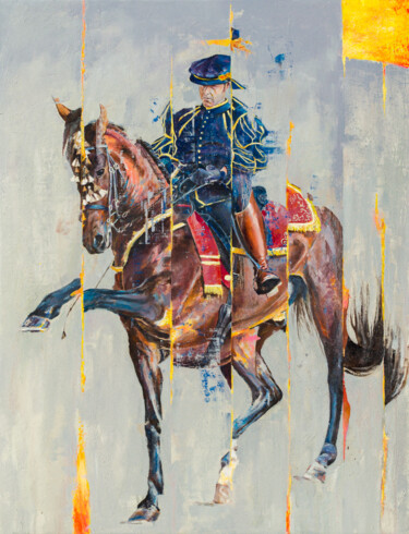 Peinture intitulée "Interference" par Eduardo Blanco, Œuvre d'art originale, Huile Monté sur Châssis en bois