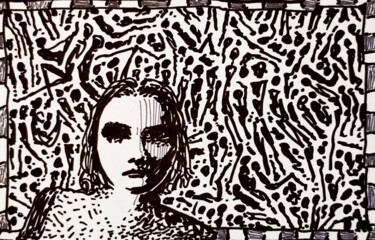 "Schizo artistka" başlıklı Resim Milto Sideris tarafından, Orijinal sanat, Işaretleyici
