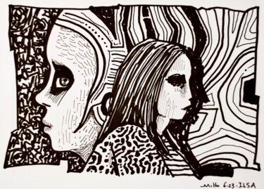 Rysunek zatytułowany „-Ilsa” autorstwa Milto Sideris, Oryginalna praca, Marker