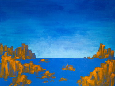 Low Tide Geometry Schilderij getiteld "Low Tide Geometry" door Katherine Pieniazek, Origineel Kunstwerk, Acryl