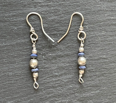 Boucles d'oreilles argent 925 et lapis lazuli