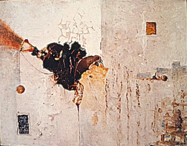 Pittura intitolato "Abstrato 4" da Galvão, Opera d'arte originale, pigmenti Montato su Telaio per barella in legno