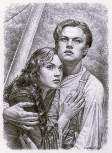 Tekening getiteld "На Титанике" door Ruslan Derevcov, Origineel Kunstwerk, Potlood