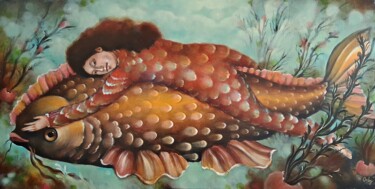 绘画 标题为“"El viaje"” 由Caterina Oxley, 原创艺术品, 油 安装在木质担架架上