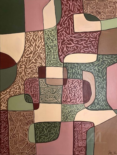 Fragments d'Écho 绘画 标题为“Fragments d'Écho” 由Imane Khoumili (Umenia), 原创艺术品, 丙烯 安装在木质担架架上