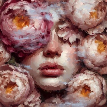 Pittura intitolato "Flowers of Love" da Marina Fedorova, Opera d'arte originale, Olio