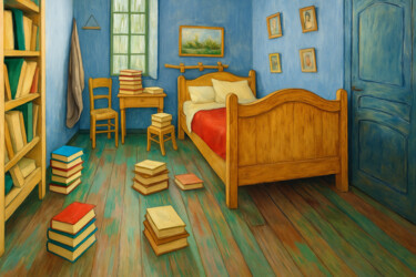"Van gogh's books" başlıklı Dijital Sanat Sofialain tarafından, Orijinal sanat, Dijital Resim