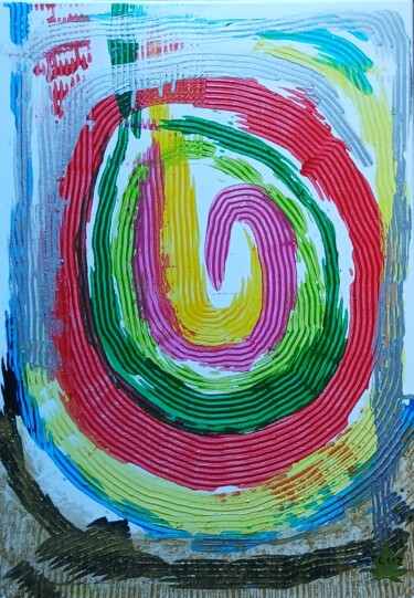 Peinture intitulée "spiralé" par José Cavillon, Œuvre d'art originale, Acrylique Monté sur Châssis en bois