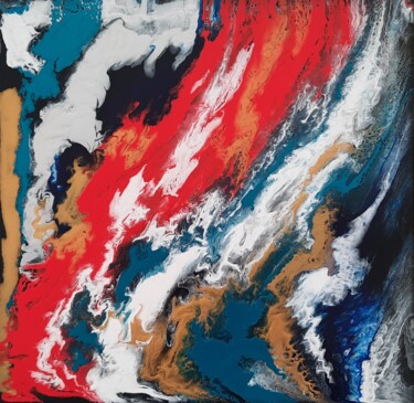 Картина под названием "POLYCHROME" - Maryse Houppilliart, Подлинное произведение искусства, Акрил Установлен на Деревянная р…