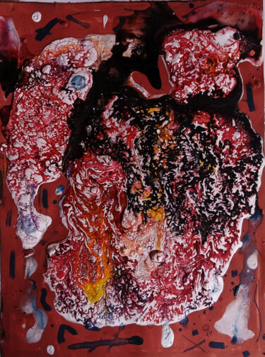"Elephant in the Shadows of the Unconscious" 绘画 标题为“"Elephant in the Sh…” 由Mayron Allmeida, 原创艺术品, 墨