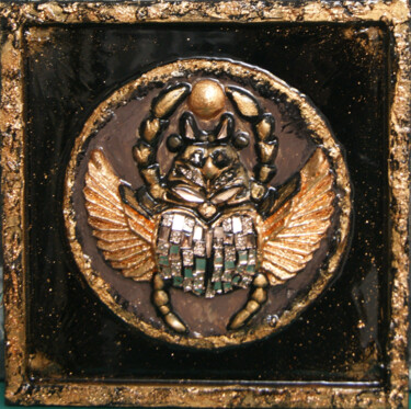 The scarab Картина под названием "The scarab" - Irisy Splash, Подлинное произведение искусства, Акрил