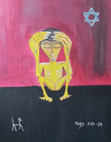 Pittura intitolato "2025-14" da Reyes Solis Fernandez, Opera d'arte originale, Tempera