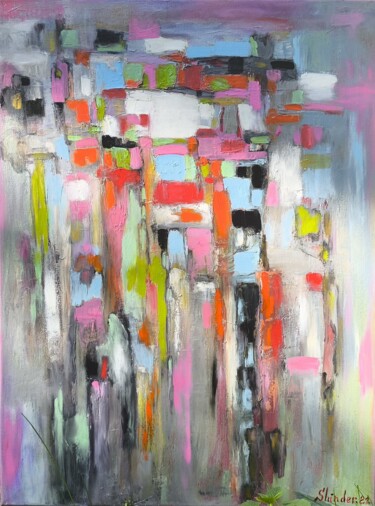 Large Abstract Original Contemporary Abstract Painting Pintura titulada "Large Abstract Orig…" por Svetlana Sindere, Obra de arte original, Oleo Montado en Bastidor de camilla de…