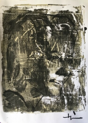 Disegno intitolato "Sun" da Dominique Dève, Opera d'arte originale, Carbone