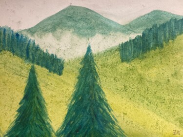 Pintura intitulada "Jura" por Etienne Marvaldi, Obras de arte originais, Aquarela