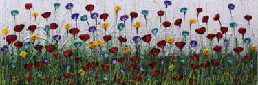 Painting titled "la mia primavera" by Donatella Marraoni, Original Artwork, Oil Mounted on Wood Stretcher frame