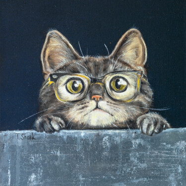 Pittura intitolato "Cat #2" da Tanya Shark, Opera d'arte originale, Olio