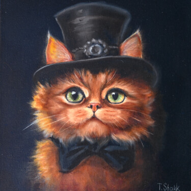 Pittura intitolato "Cat #4" da Tanya Shark, Opera d'arte originale, Olio