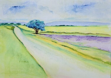 Drawing titled "Sous le vent du pla…" by Florence Trottoli, Original Artwork, Pastel