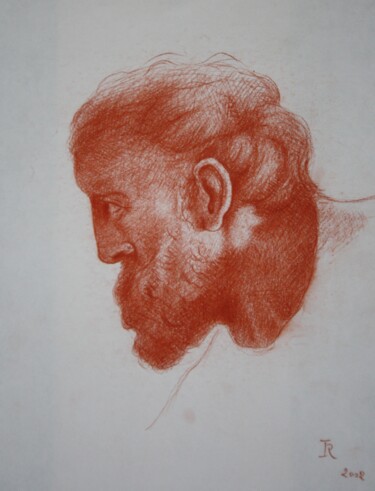 Disegno intitolato "Ritratto" da Rosario Iazzetta, Opera d'arte originale, Pastello