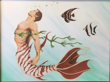 Drawing titled "Triton" by Leoartsnz, Original Artwork, Pencil