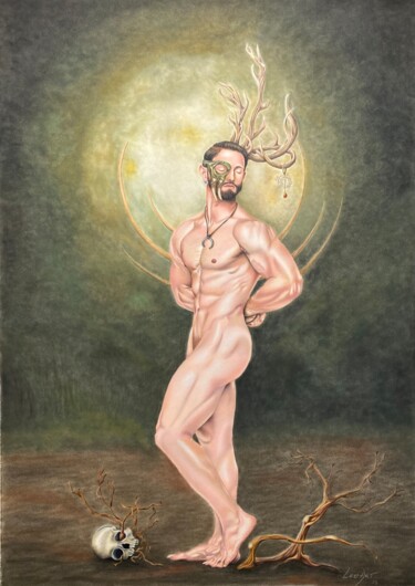 Drawing titled "The Hunter" by Leoartsnz, Original Artwork, Pastel