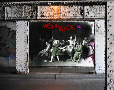 The Graffiti Death of Socrates Fotografia intitolato "The Graffiti Death…" da Charles Talkoff, Opera d'arte originale, Fotografia digitale